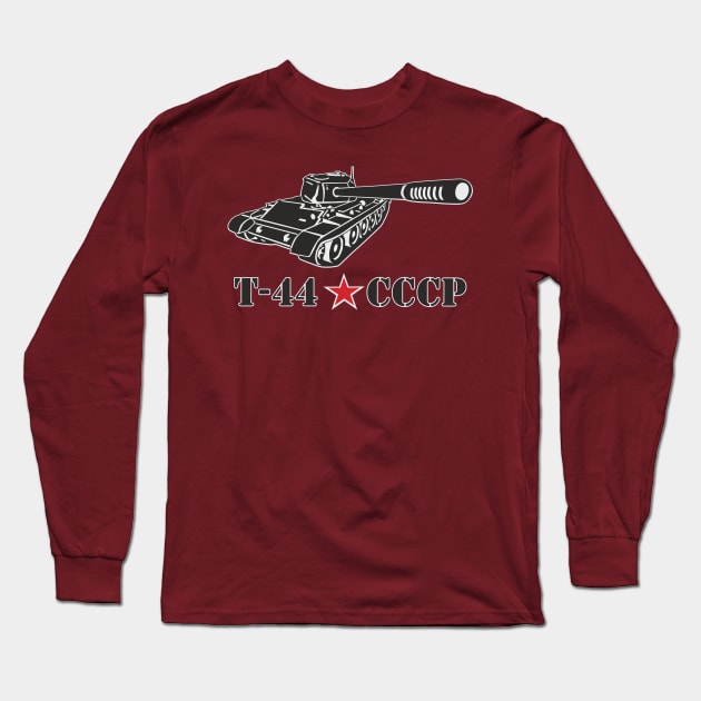 Soviet medium tank T-44 Long Sleeve T-Shirt by FAawRay